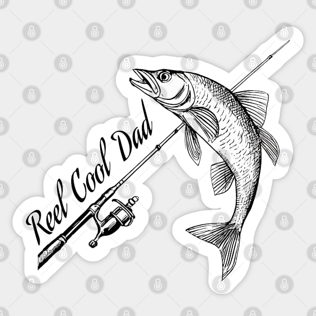 Reel Cool Dad Fishing Sticker by ArtShare